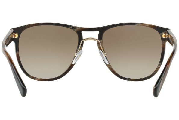 PRADA SPR09U C9O-1X1 55mm Brown Horn Pilot Aviator Sunglasses Italy 3